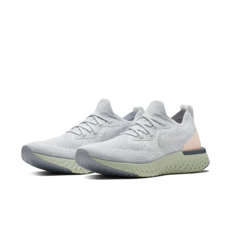 Nike Epic React Flyknit Pure Platinum Celestial Teal (W) Pure Platinum/Particle Beige-Celestial Teal-Pure Platinum (AQ0070-014)