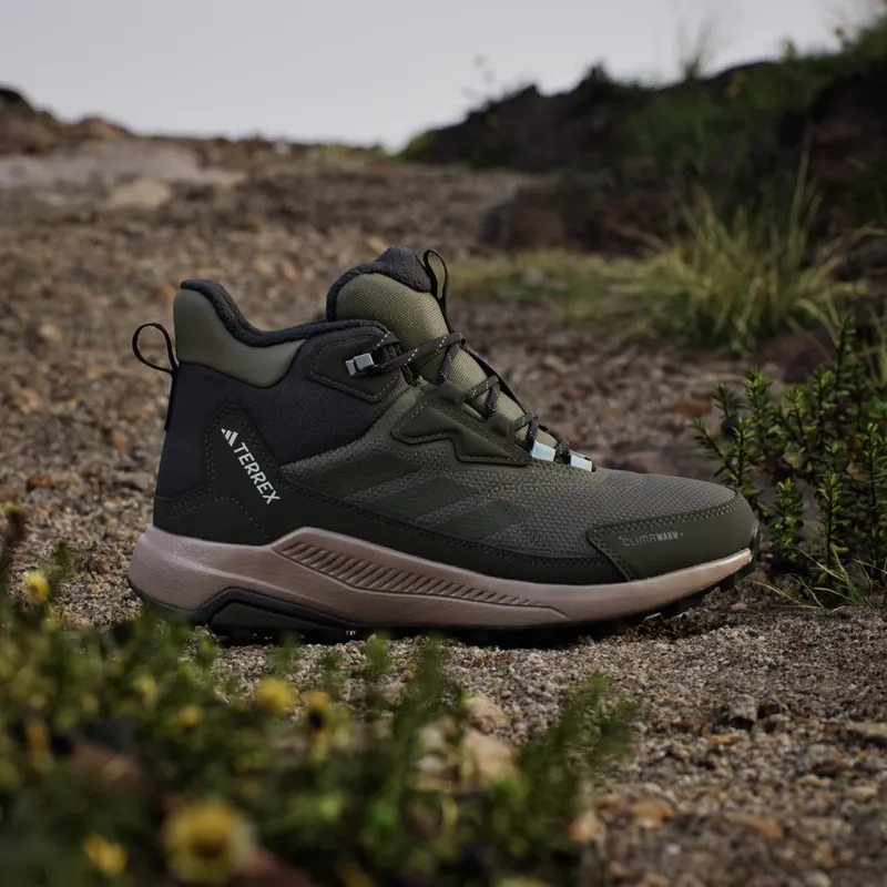 Adidas Terrex Anylander CLIMAWARM+ Hiking Shoes Olive Strata / Night Cargo / Semi Flash Aqua (JQ9951)