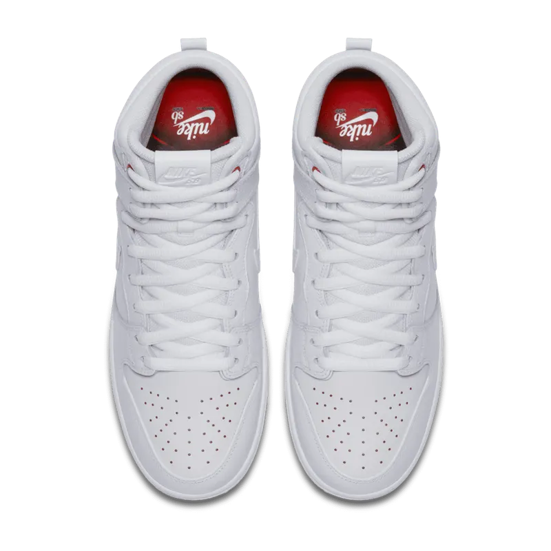 Nike SB Dunk High Kevin Bradley White/White-University Red (AH9613-116)