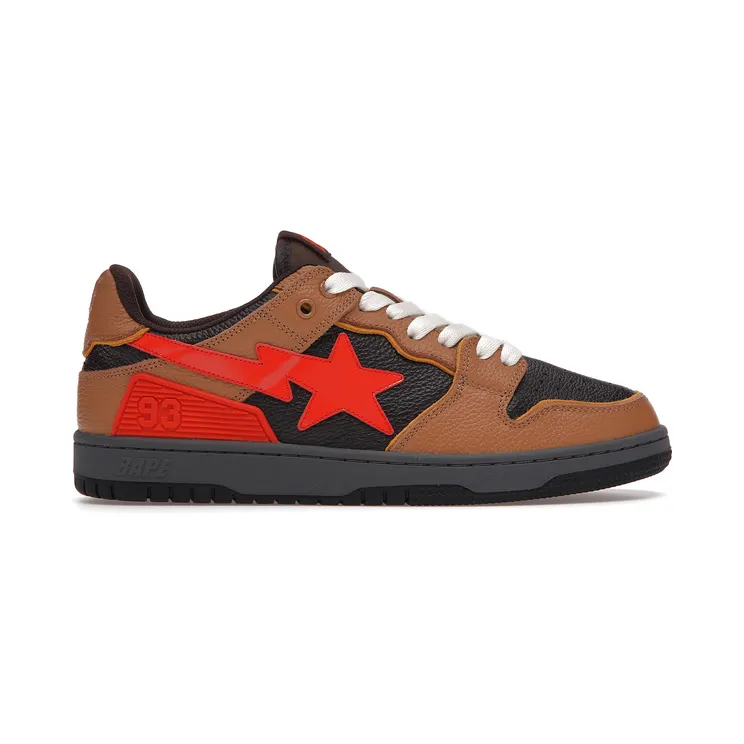 A Bathing Ape Bape SK8 Sta Brown Orange (001FWH801021_BLK_A)