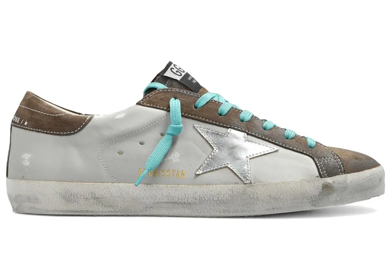 Golden Goose Super-Star Grey Brown Turquoise (GMF00101.F007489.10502)