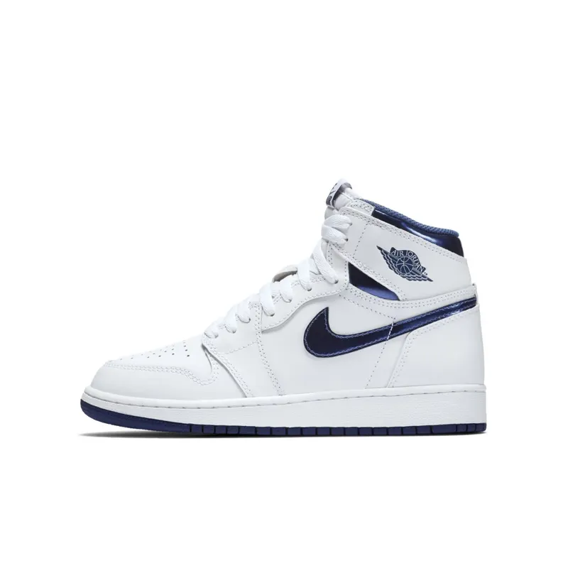 Jordan 1 Retro Metallic Navy 2016 (GS) White/Metallic Navy (575441-106)