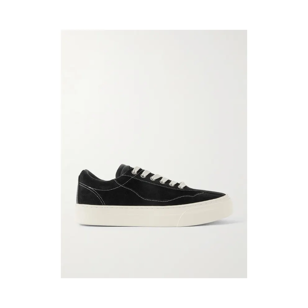 Omni Dellow Leather-Trimmed Suede Black (OM01015)