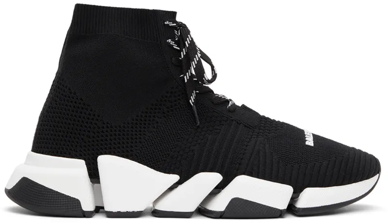 Balenciaga Black Lace-Up Speed 2.0 (617258 W2DB2)