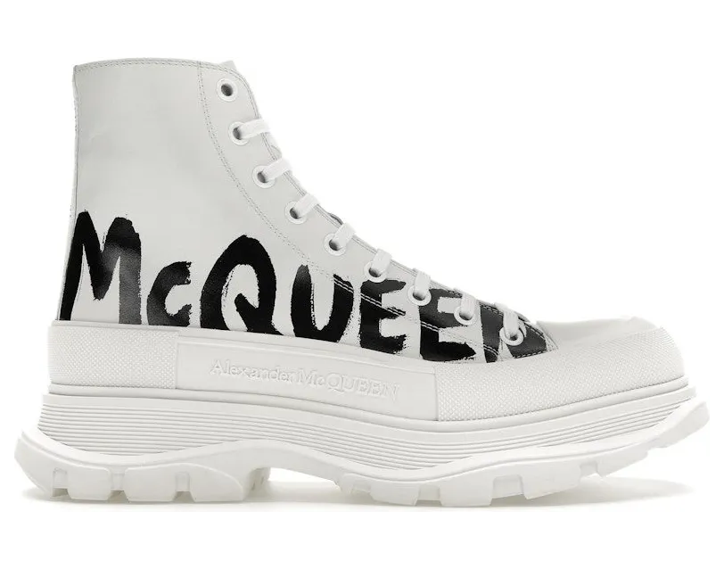 Alexander McQueen Tread Slick Boot Graffiti Optic White (682422WIABD9488)