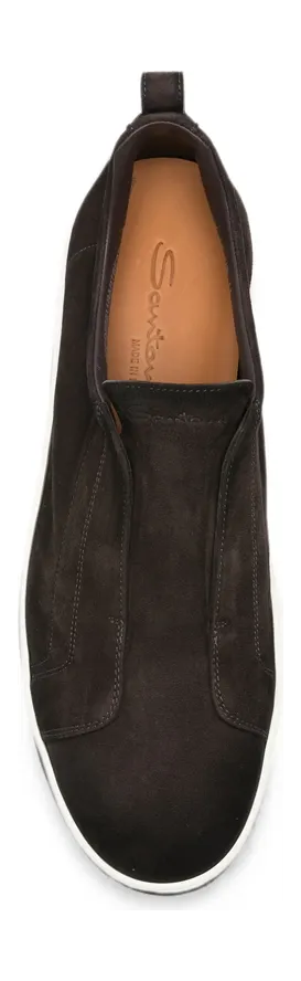 Santoni Victory Suede Slip-on “Brown” (MBCD22211BART SE2T60) (4)