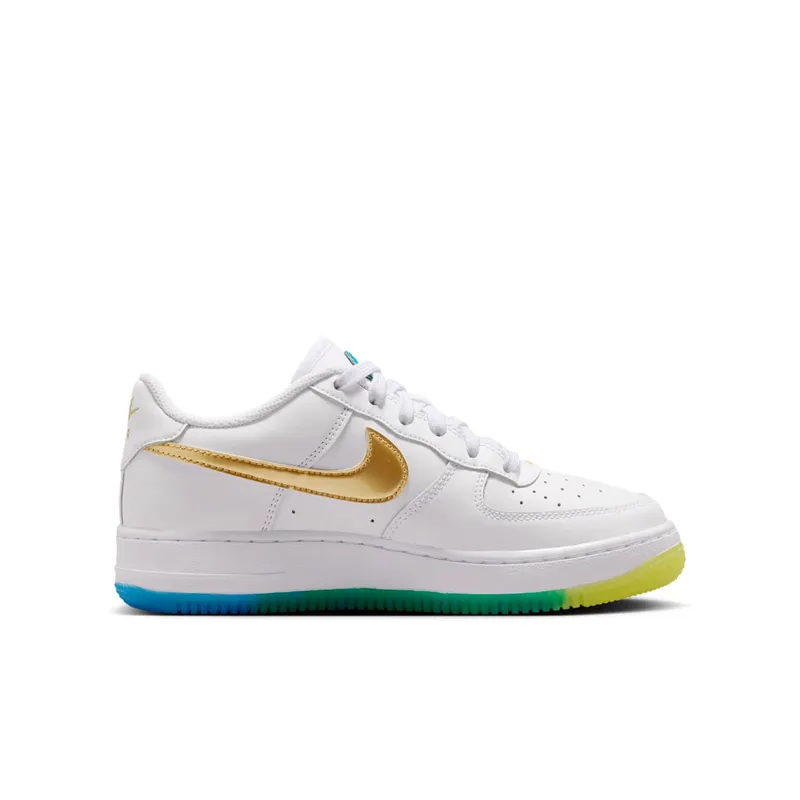 Nike Air Force 1 White/Soar/Sonic Yellow/Metallic Gold (IR3538-100)