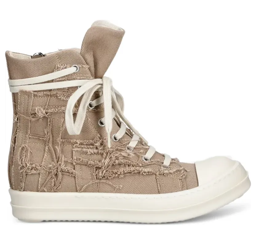 Rick Owens DRKSHDW High-Top-Sneakers im Used-Look – Weiß (DS01F4800SLASH)