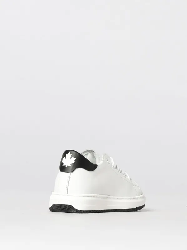 Dsquared2 Leather Sneakers with Logo Print Red (826741) (2)