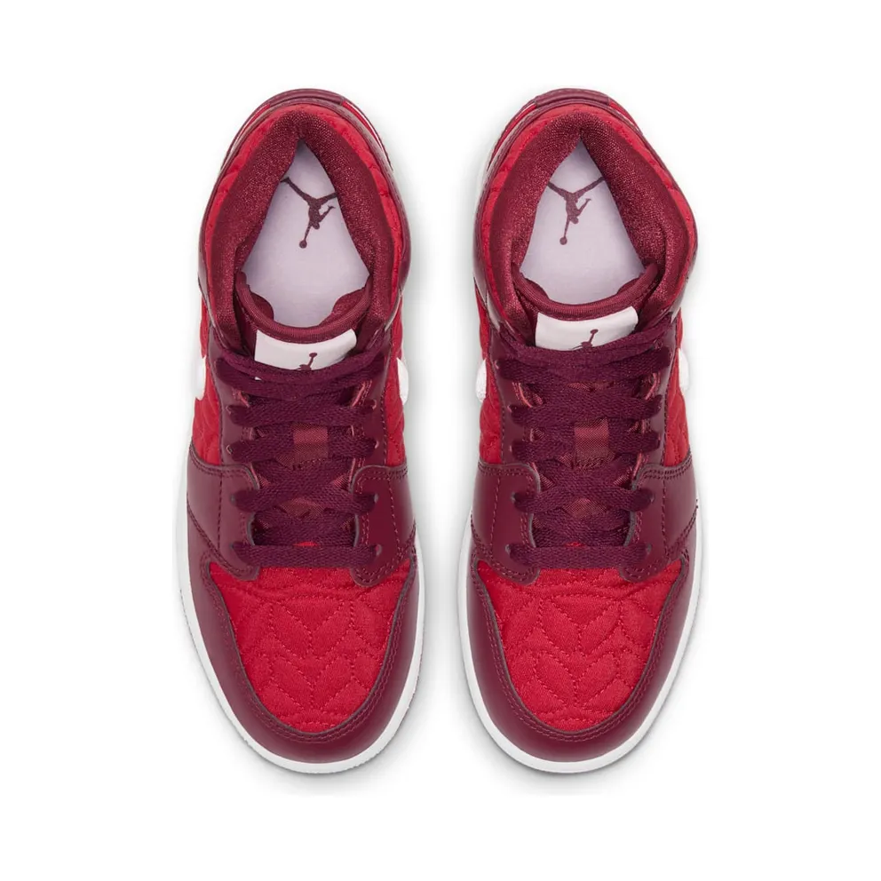 Jordan 1 Mid SE Red Quilt (GS) Deep Red/Sail-Gym Red (AV5174-600)