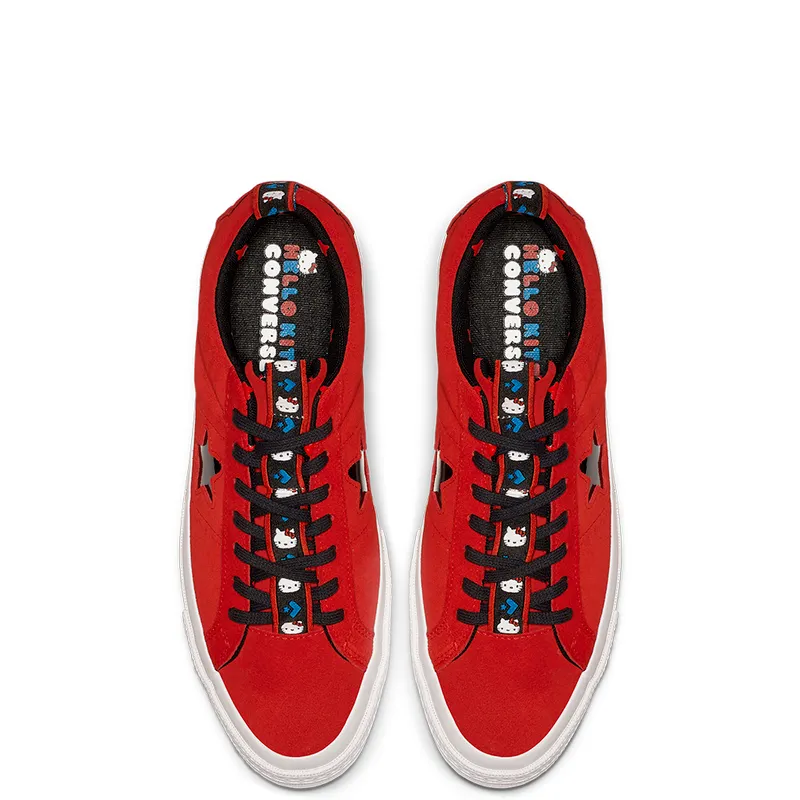 Converse One Star Ox Hello Kitty Fiery Red (W) Fiery Red/Black-White (163905C)