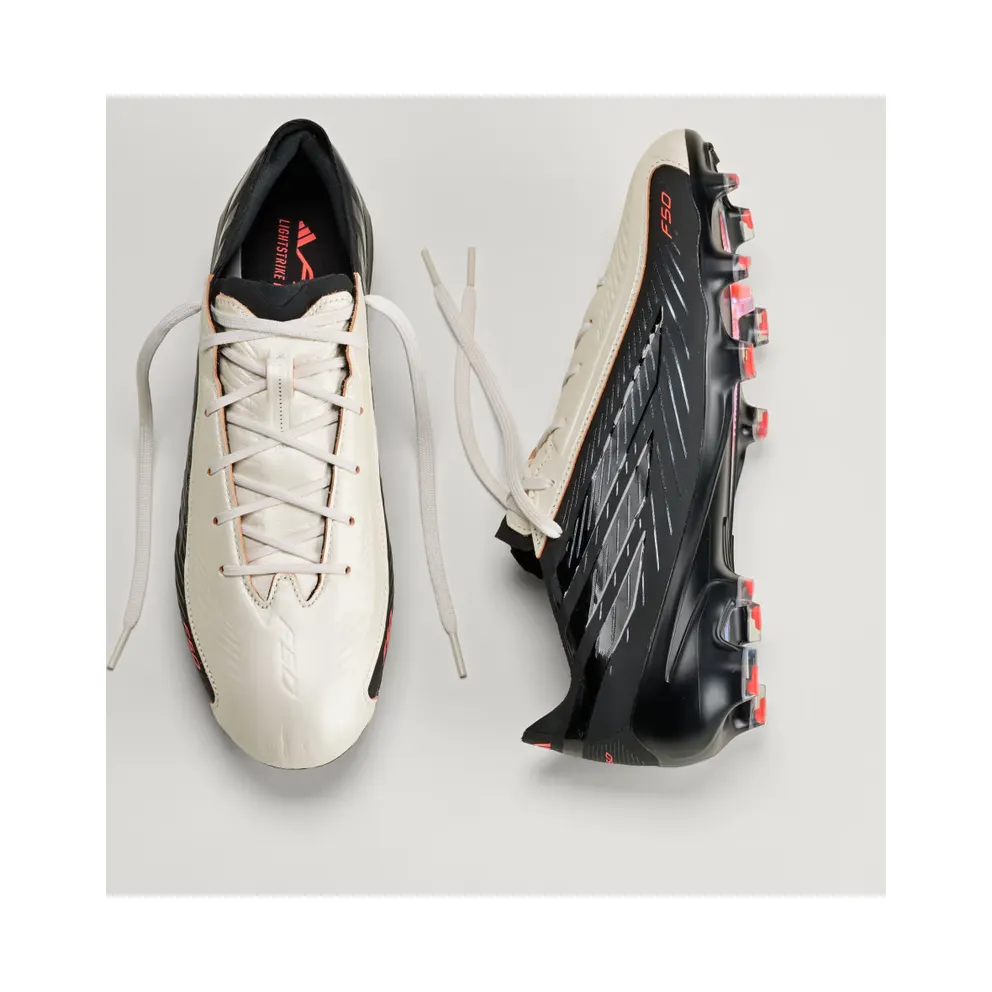 adidas F50 Hyperfast Elite L-tech Firm Ground Boots “Zero Metalic / Core Black / Solar Orange” (KK4192)