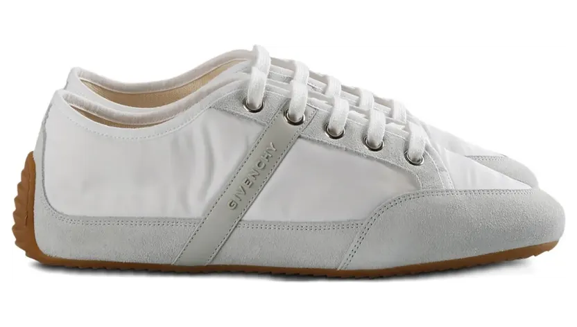 Givenchy White Silm Sneakers in nylon and suede BH00AZH1WL/R_GIV-100_600-42.5