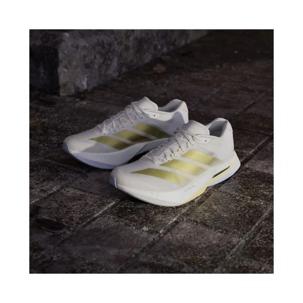adidas Adizero Boston 13 Chalk White Gold Metallic Orange Tint (JS4952)
