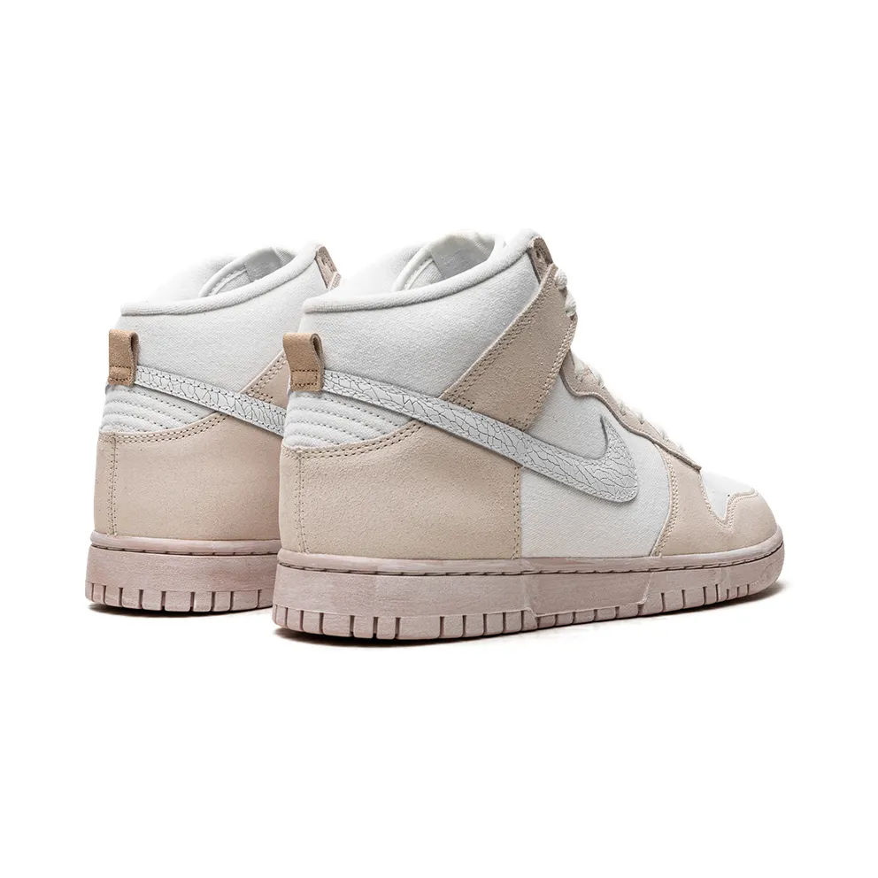 Nike Dunk High Retro PRM “Cracked Leather Swoosh” (DV0822-100)