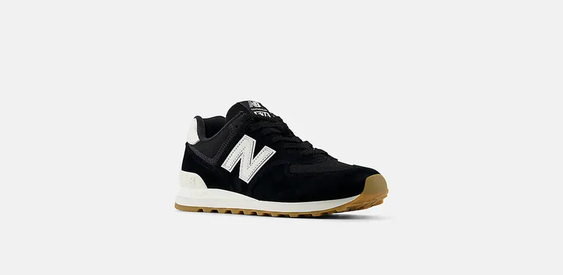 New Balance 574 Black White Gum Brown (U574RAB)