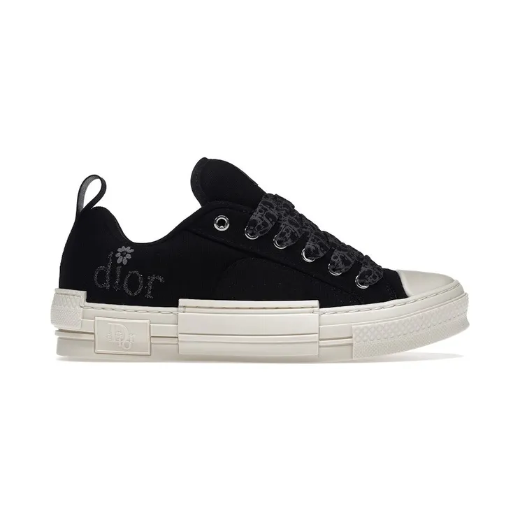 Dior B23 Skater Low Top ERL Black Cotton Canvas (3SN292ZWC_H968)