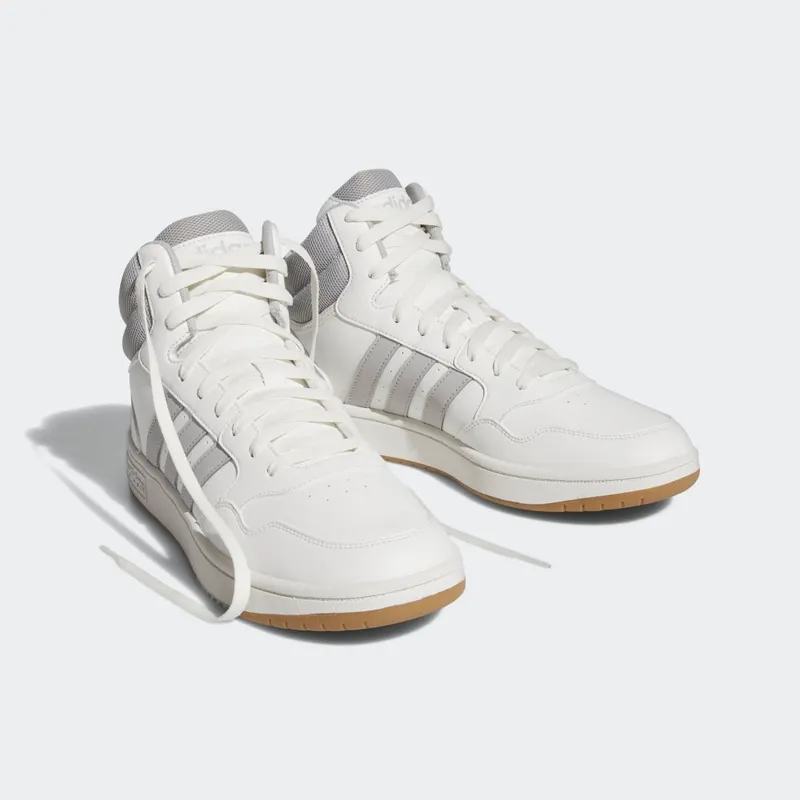adidas Hoops 3.0 Mid Lifestyle Basketball Classic Vintage Core White / Grey Two / Gum (IG5568)