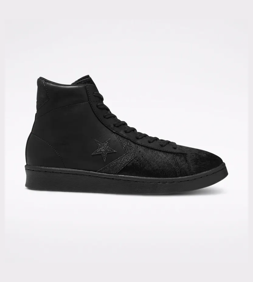 Converse Pro Leather ‘Black Pony Hair’ Black/Black/Black (165751C)