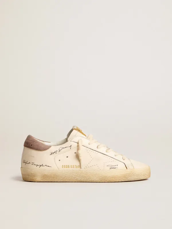 Golden Goose Super-Star In Nappa Leather With Perforated Star And Suede Heel Tab (GWF00105.F005832.11853)