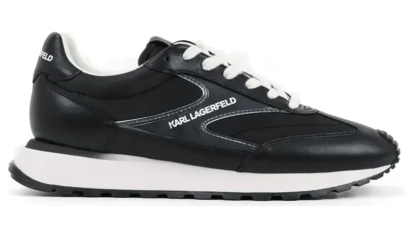 Karl Lagerfeld Sneakers met logodetail en vlakken – Zwart (KL51126A400)