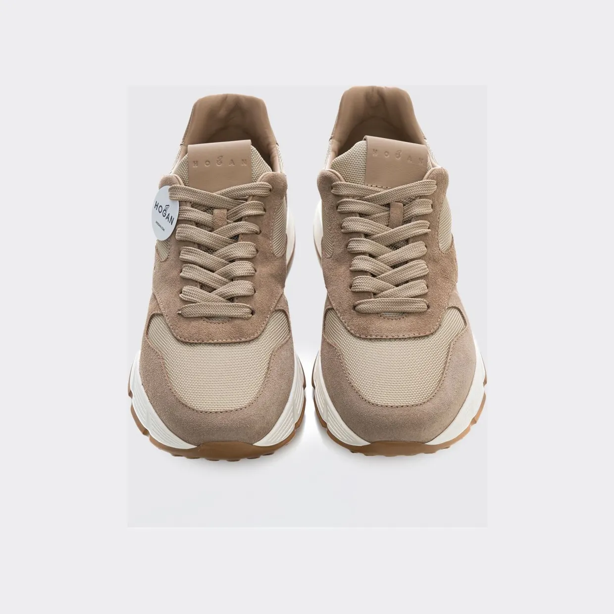 Hogan Hyperlight Suede and Mesh Sneakers Beige (HXM5630FK6HUG00ZCU)
