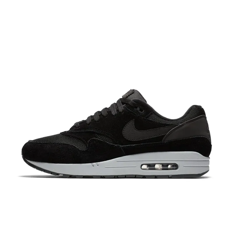 Nike Air Max 1 Black Reflective Heel Black/Pure Platinum-Dark Grey-Black (AH8145-006)