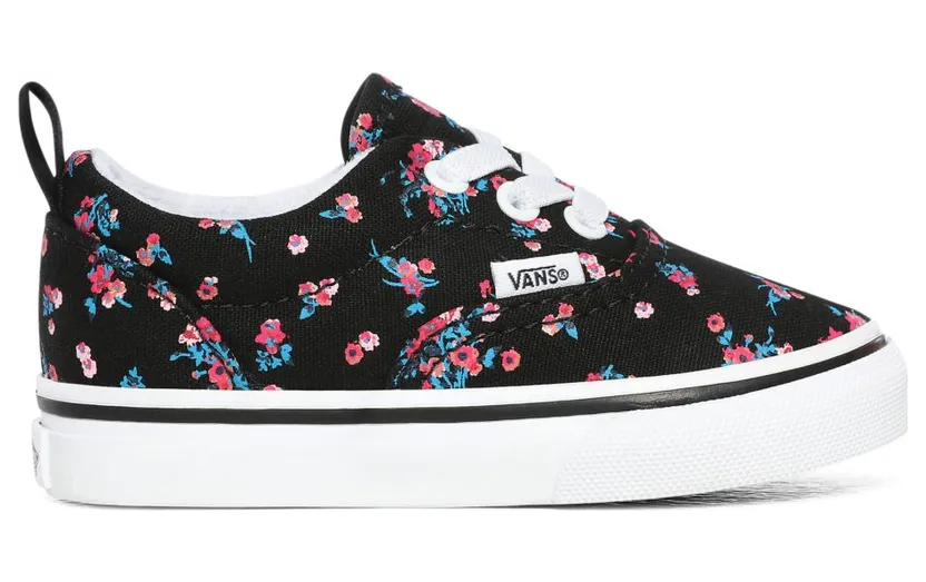 VANS Ditsy Floral Era Elastic Lace Peuterschoenen (Zwart)