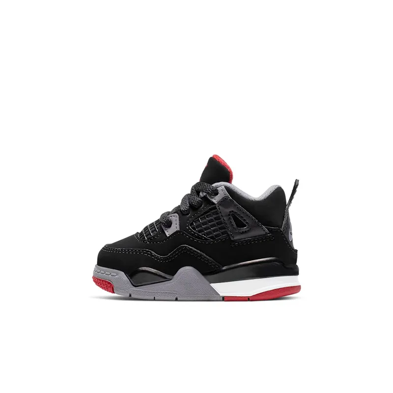 Jordan 4 Retro Bred 2019 (TD) Black/Fire Red-Cement Grey-Summit White (BQ7670-060)