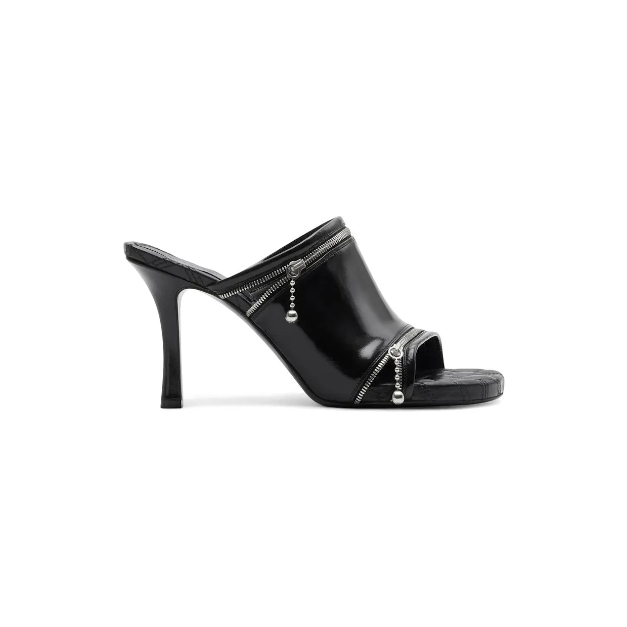 Burberry Peep 85mm Leather Sandals Black (8080259)