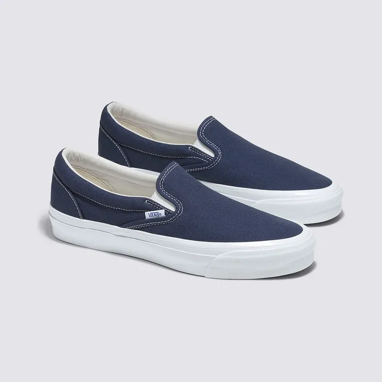 Vans Navy OG Classic Slip-On LX Sneakers (VN0A45JK1X7)