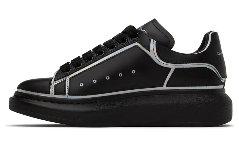 Alexander McQueen White & Silver Oversized Sneakers (645868WIBNV) (3)