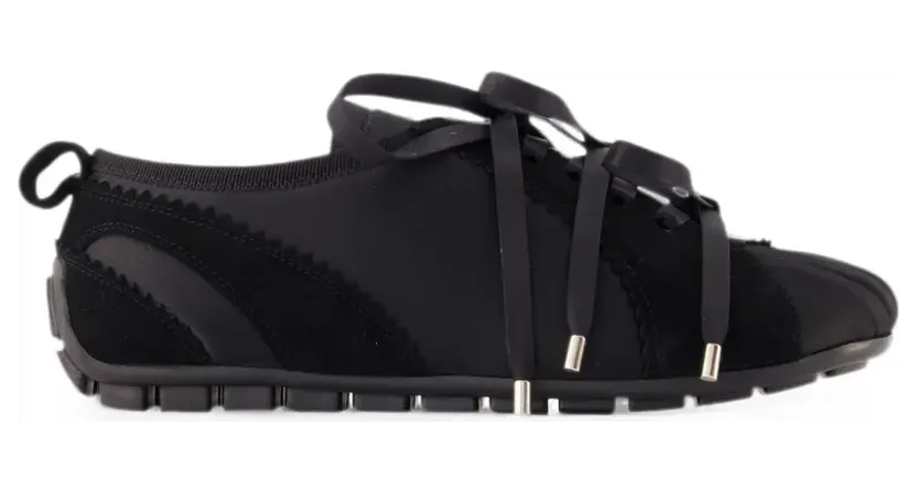 Simone Rocha Ballerina Grip aus Satin “Black” (BPT4L07)