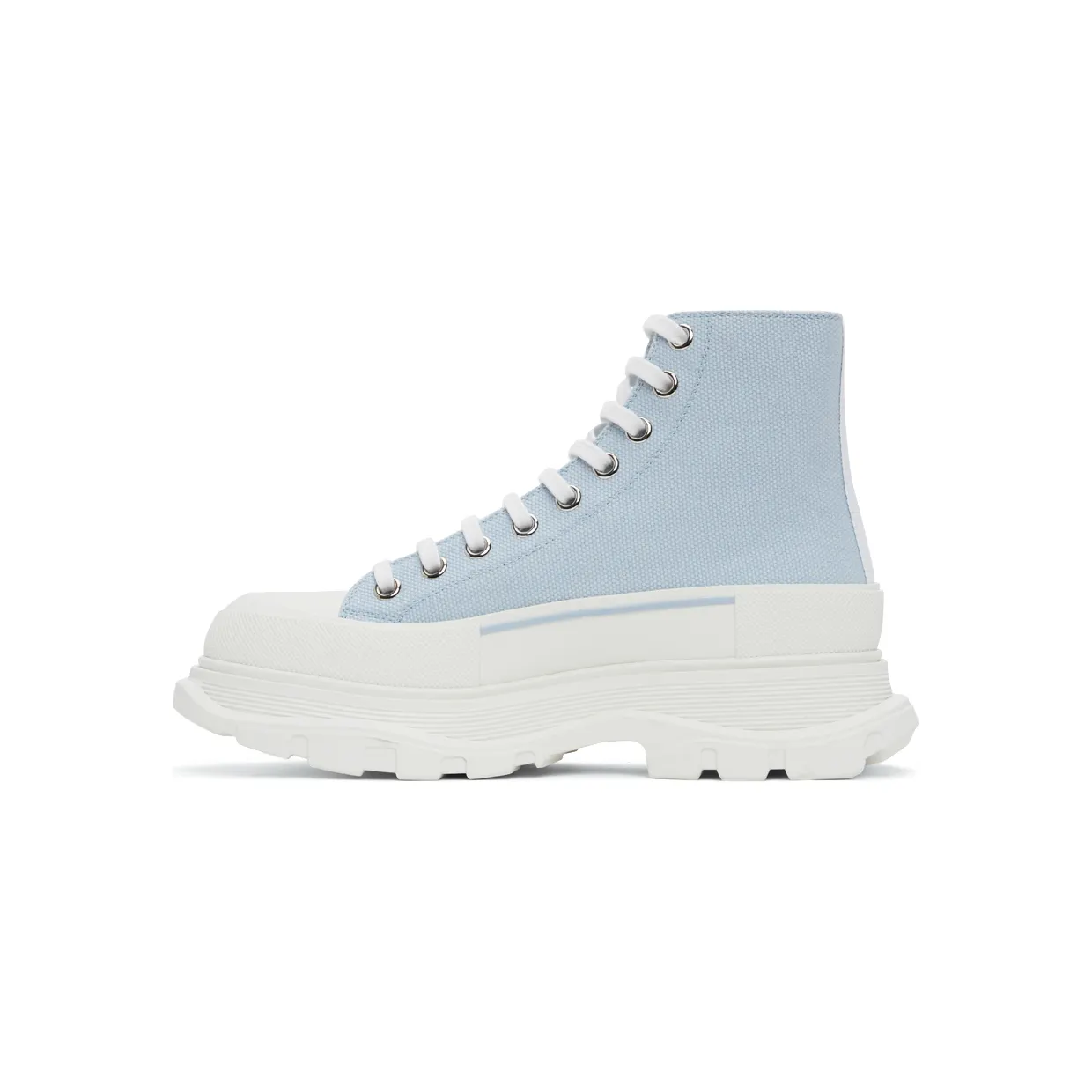 Alexander McQueen Blue & White Tread Slick High Sneakers (604254W4SX14530) (3)
