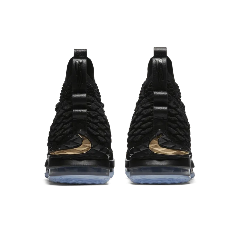 Nike LeBron 15 Black Gold Black/Black-Metallic Gold (897648-006)