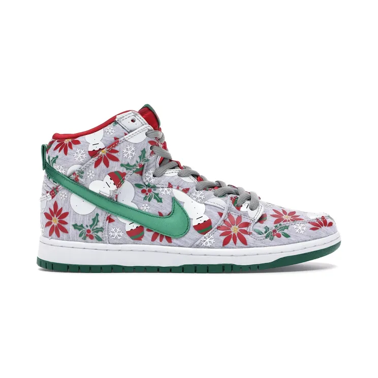 Nike SB Dunk High Concepts Ugly Christmas Sweater Grey (Special Box) ((Special Box) 635525-036)
