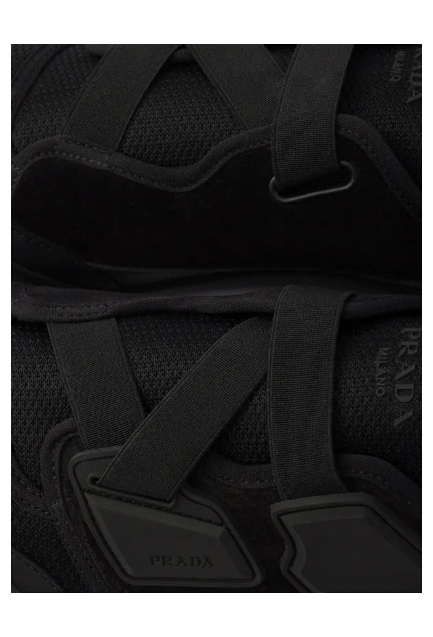 Prada Speedrock Leather and Mesh Fabric “Black” (2EE487 F G000 3H0K F0002) (4)