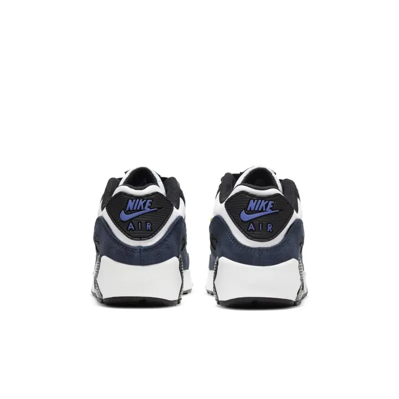 Nike Air Max 90 Leather Midnight Navy Volt (GS) (CD6864-401)