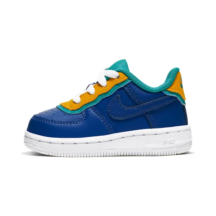 Nike Force 1 LV8 1 DBL “Indigo Force / Canyon Gold / Spirit Teal” (BV1086-400)