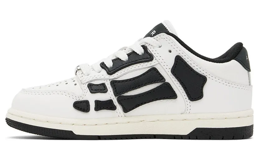 AMIRI Kids Black & White Skel Sneakers (PF22KFS004-004) (3)