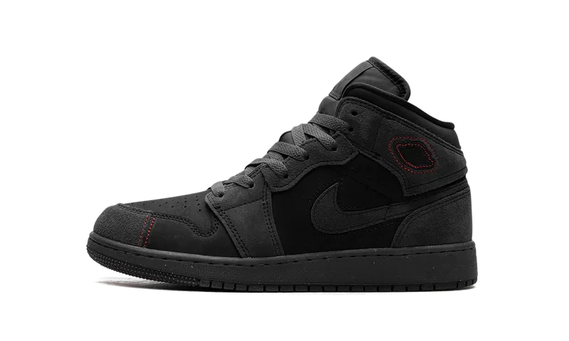 Air Jordan 1 Mid GS “BLACK SUEDE” (FQ7742-001)