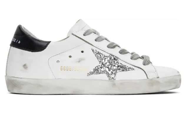 Golden Goose SSENSE Exclusive White and Black Superstar Sneakers (F00101.F000214.10250)