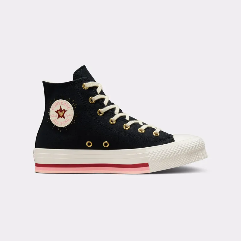 Converse Chuck Taylor All Star Lift Platform Hearts Black/egret/back Ally Brick
