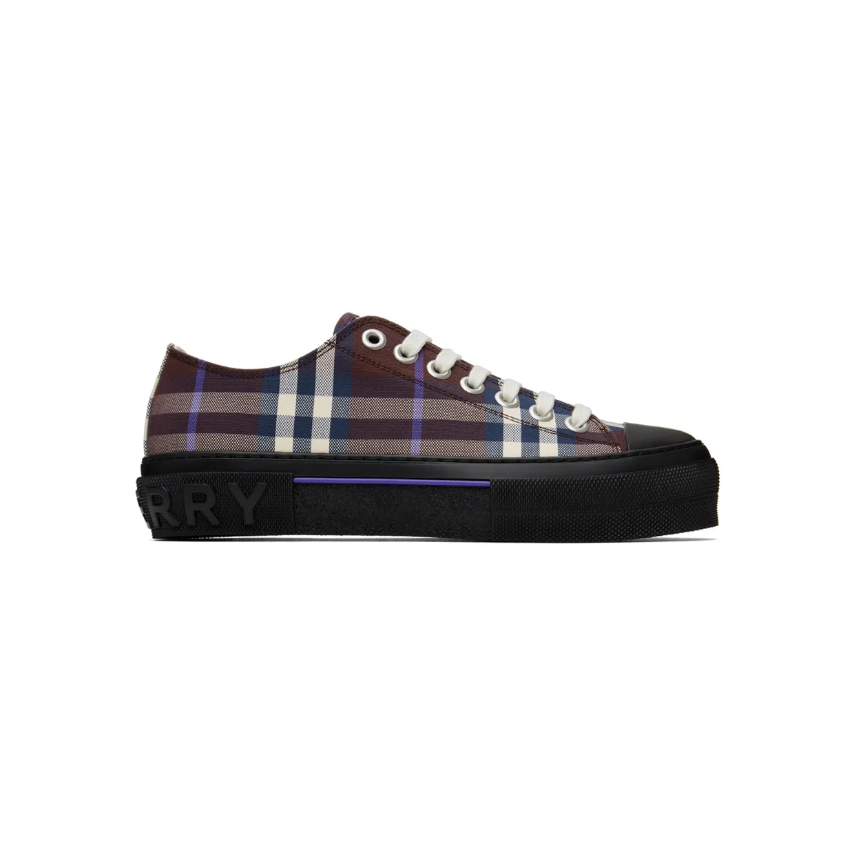 Burberry Burgundy Check Sneakers (8055644)