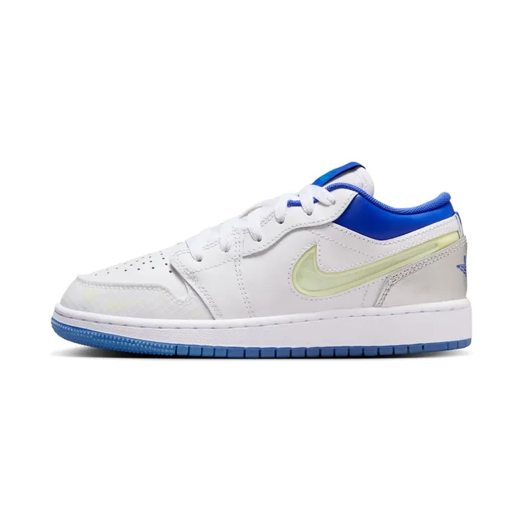 Jordan 1 Low The Sky Is Not The Limit “White / Metallic Silver / Volt Tint / Hyper Royal” (HJ9955-100)