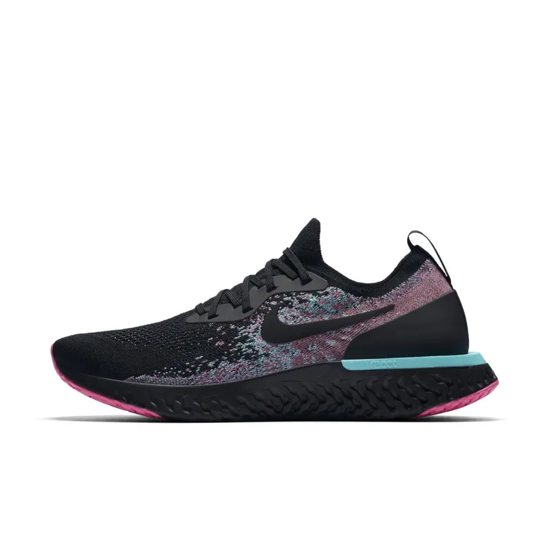 Nike Epic React Flyknit South Beach Black/Black-Hyper Jade-Laser Fuchsia (BV1572-001)