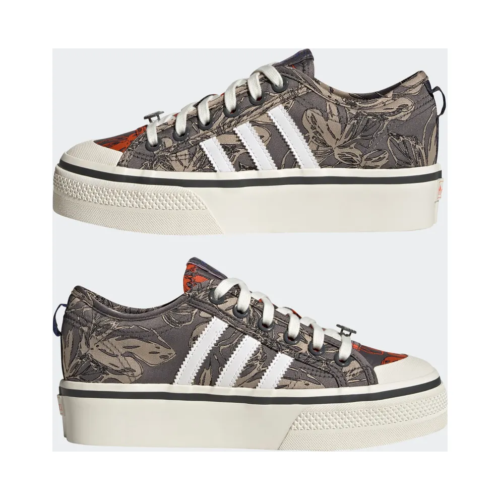 Adidas Nizza Platform Off White / Cloud White / Impact Orange (HQ6240)