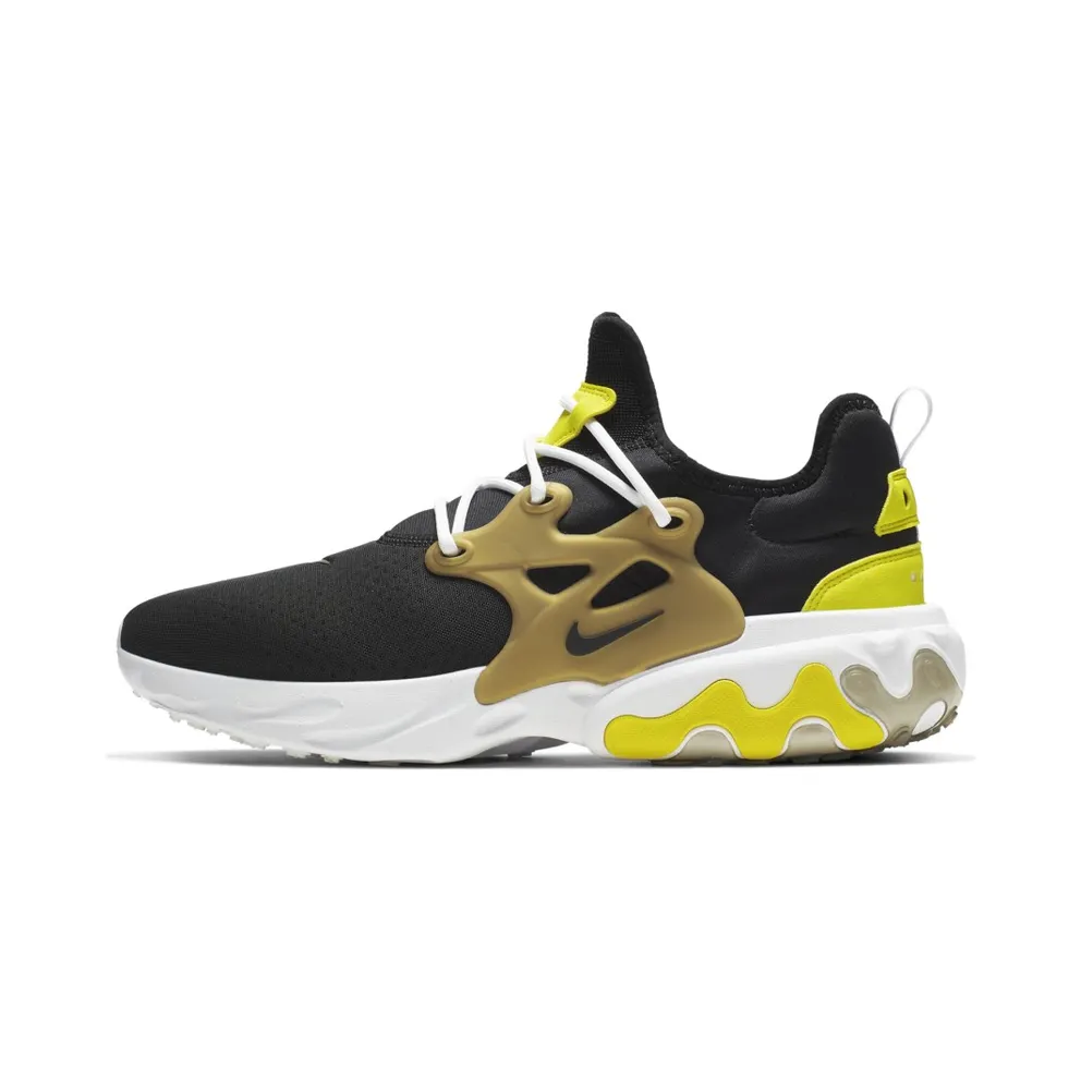 Nike React Presto Brutal Honey Black/Black-Yellow Streak-Metallic Gold-White (AV2605-001)