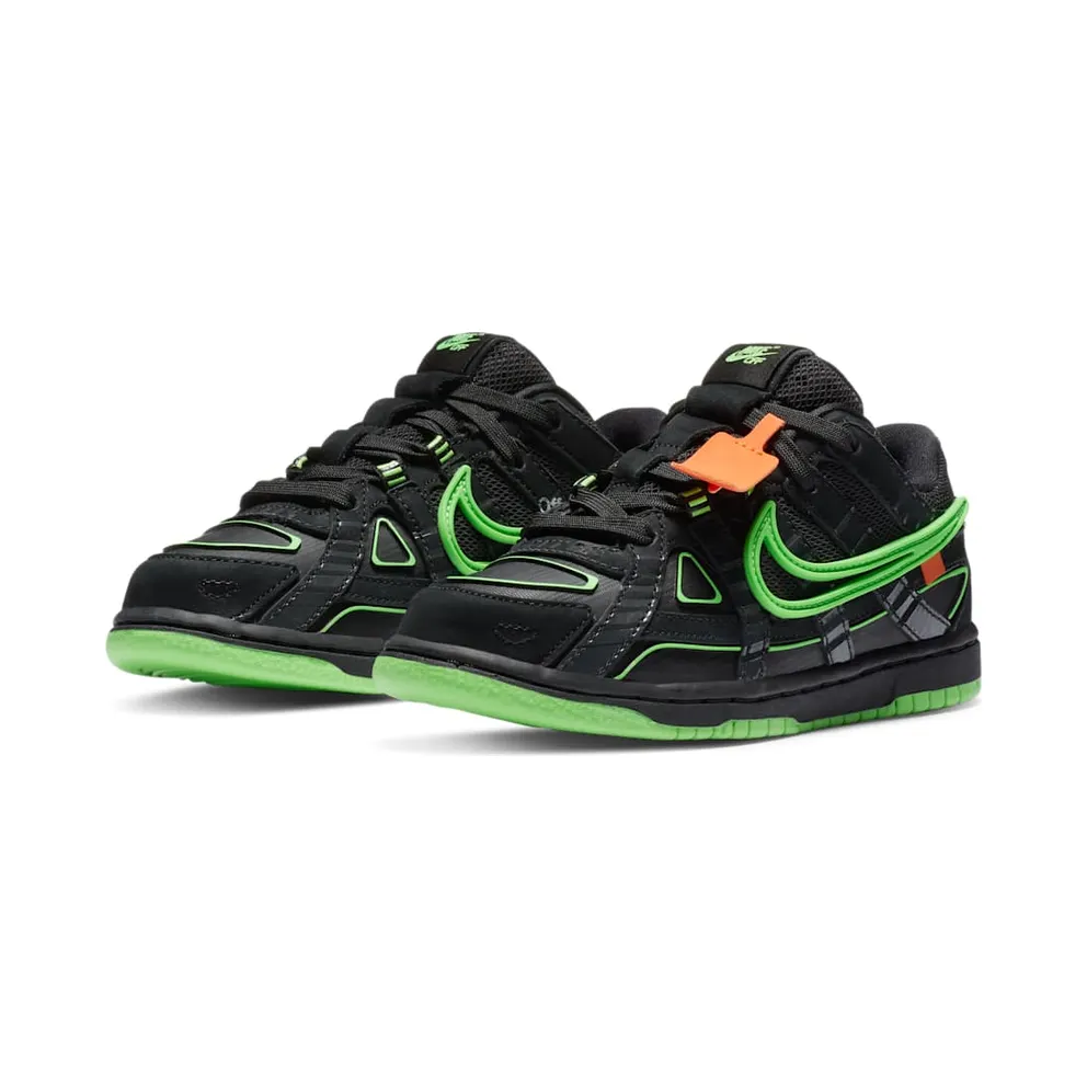Nike Air Rubber Dunk Off-White Green Strike (PS) Black/White-Green Strike (CW7410-001)