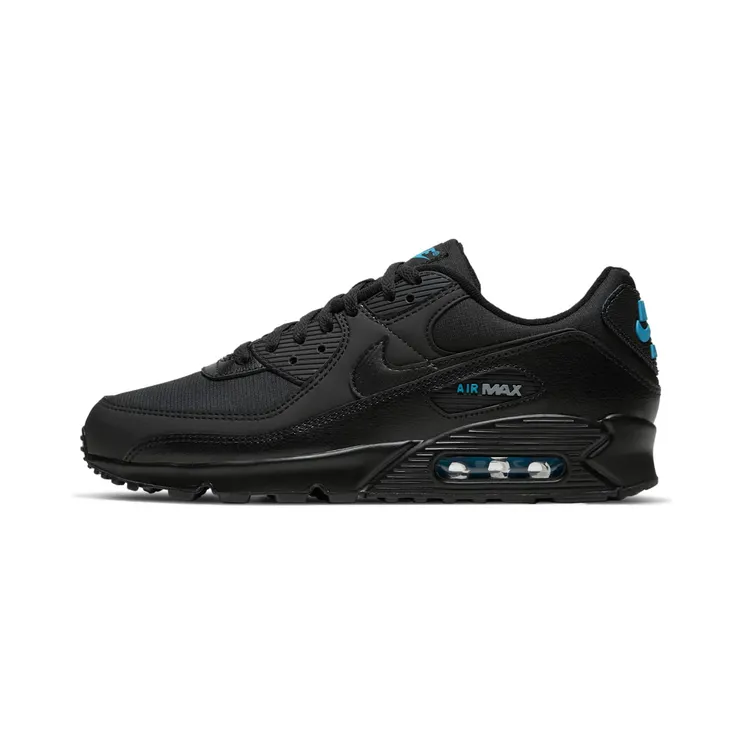 Nike Air Max 90 “Black / Laser Blue / Wolf Grey” (DC4116-002)